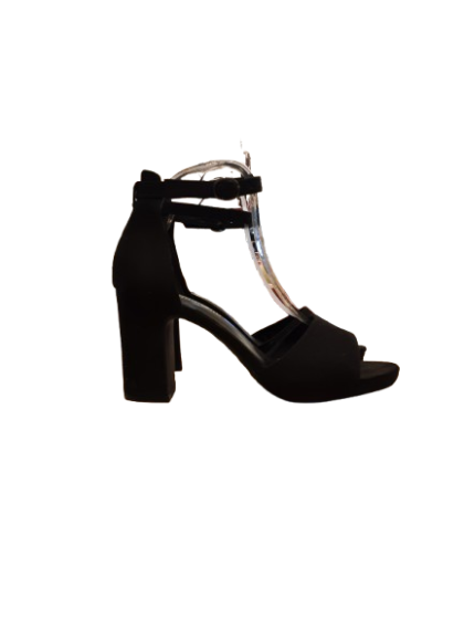 Sandales noir à talon textile SINÉQUANONE T40 de seconde main