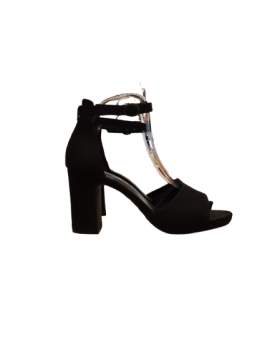Sandales noir à talon textile SINÉQUANONE T40 de seconde main