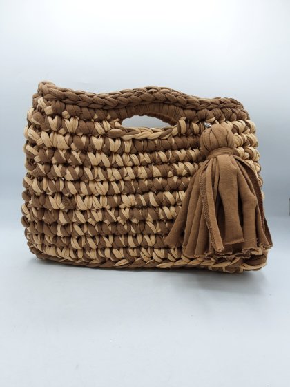 Sac FAIT MAIN camel de seconde main