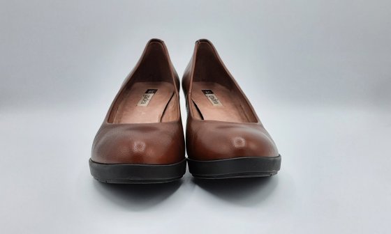 Escarpin cognac en cuir de seconde main