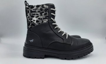 Paire de botte noir à motif argenté