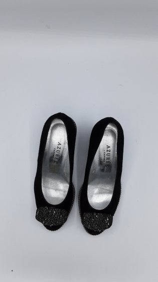 Ballerines compensées noires Azurée de seconde main