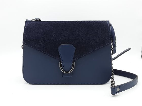 Sac en cuir bleu italien de seconde main
