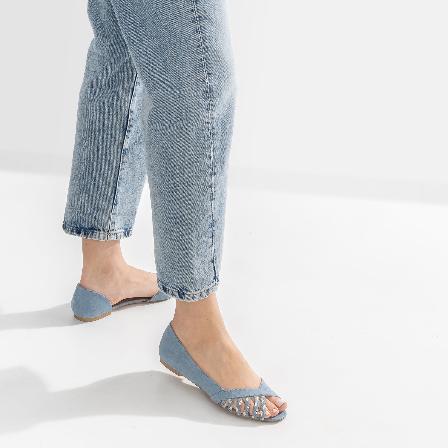 BALLERINE DAPHNEE BLEU JEAN