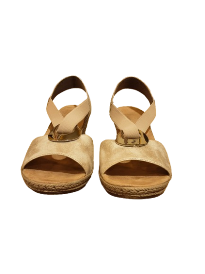 Sandales compensées beige RIEKER De Seconde Main