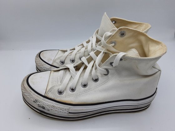 baskets montante converse blanche de seconde main