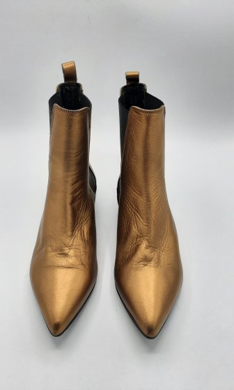 bottines à talons or