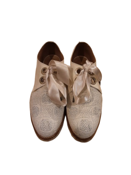 Derbies ecru ajouré noeuds satin PINTODIBLU- T.37 de seconde main