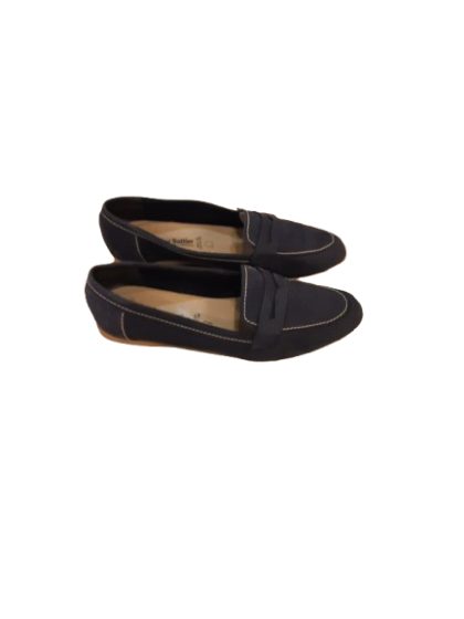 Mocassins bleu en cuir