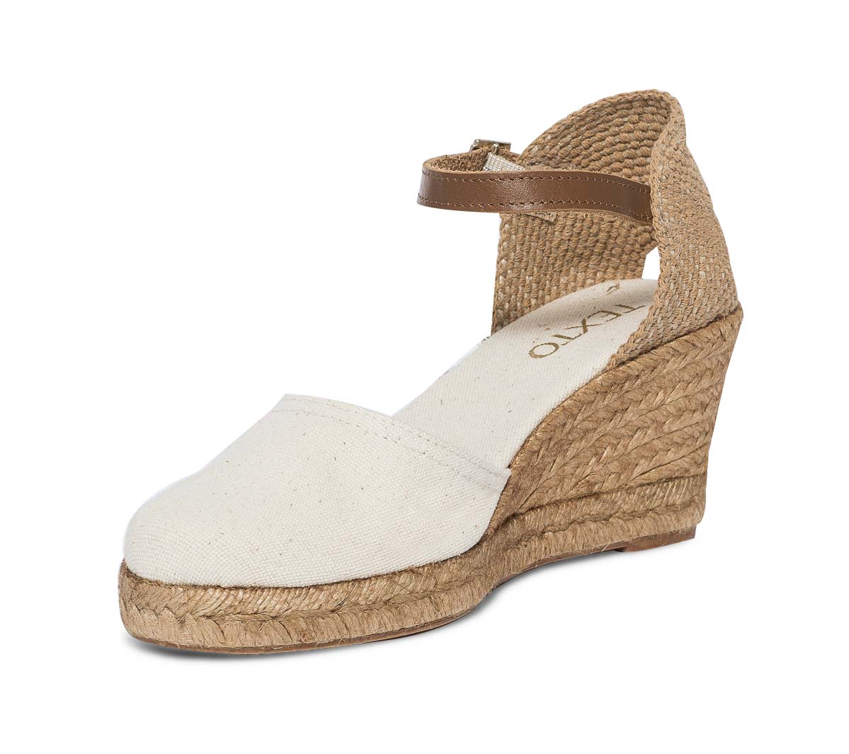 Espadrille compensée écrue