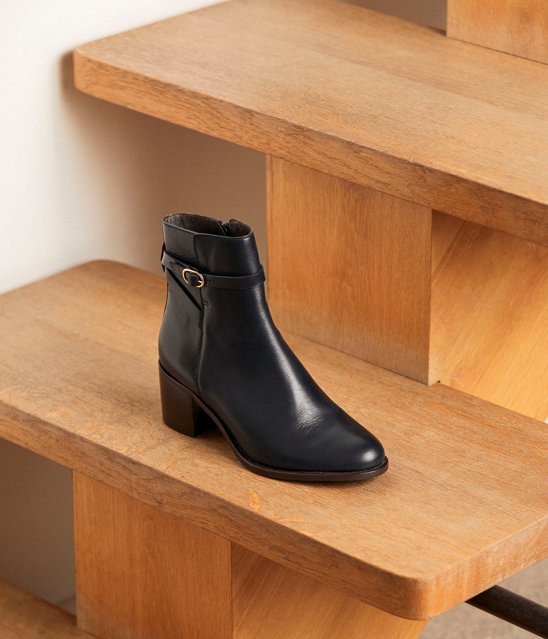 BOOTS À TALON AIMELINE MARINE
