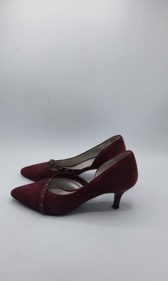 escarpin talon compensé violet