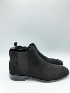 Bottines noires en suédine de seconde main