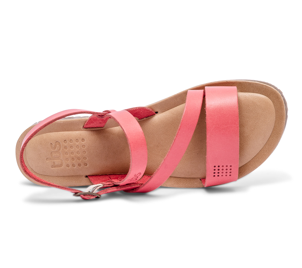 Sandale TBS rouge en cuir
