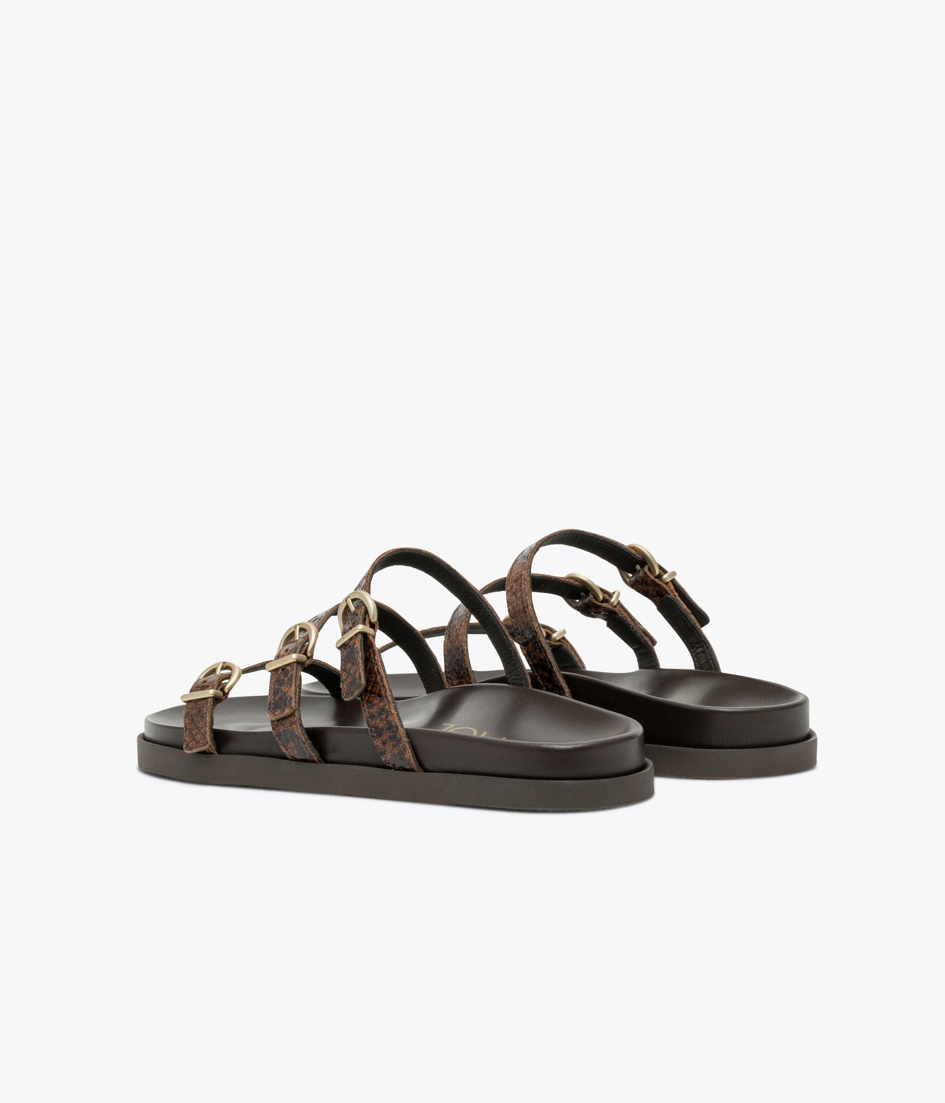 SANDALE WAANDA PYTHON MARRON
