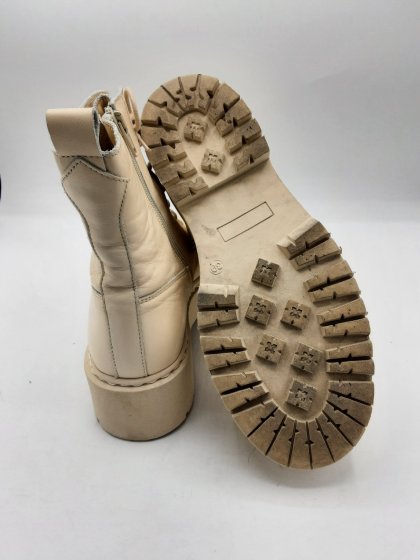 Bottines POELMAN beiges de seconde main
