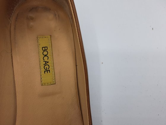 escarpin bocage beige de seconde main