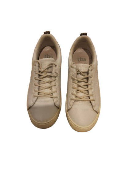 Basket TBS blanc/kaki cuir T35 de seconde main