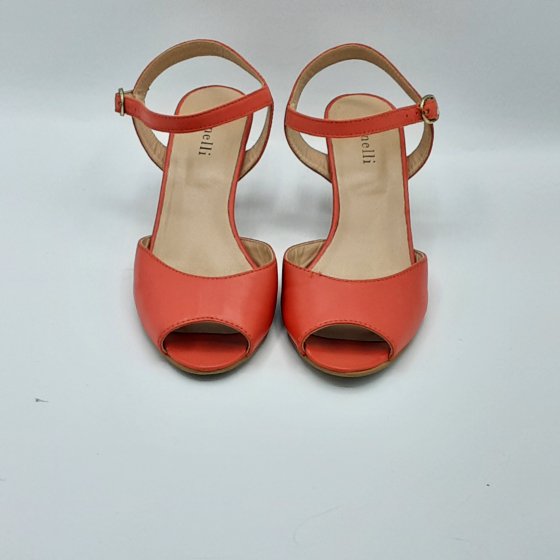 escarpin ouvert corail de seconde main