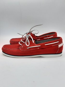 Chaussures bateau KNK rouges de seconde main