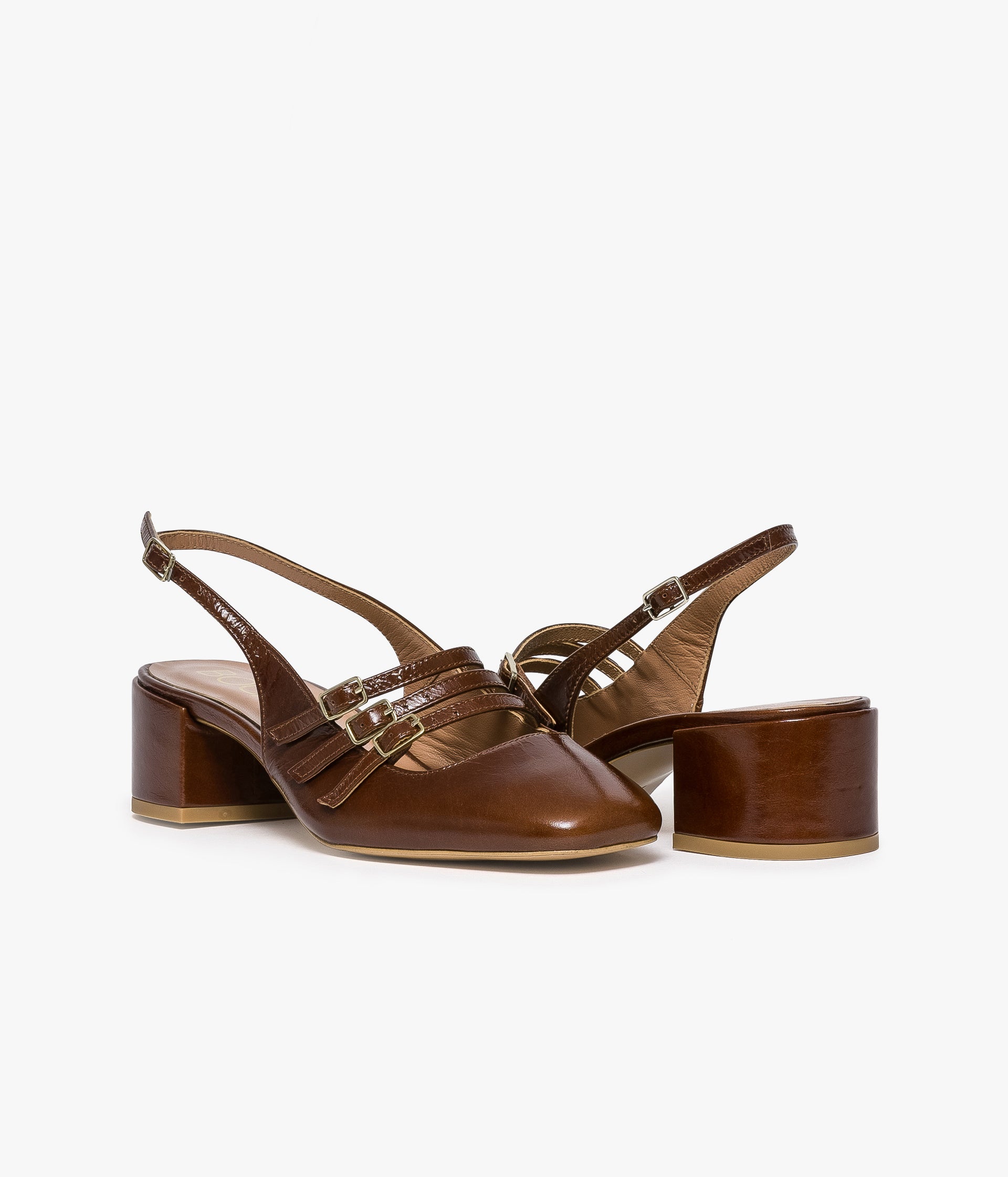 SLINGBACK DEMI COGNAC VINTAGE