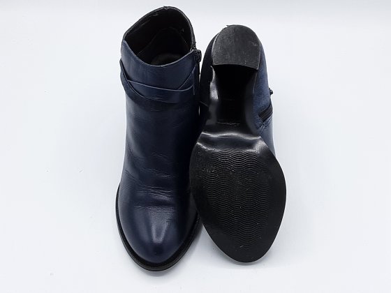Bottines cuir bleu seconde main
