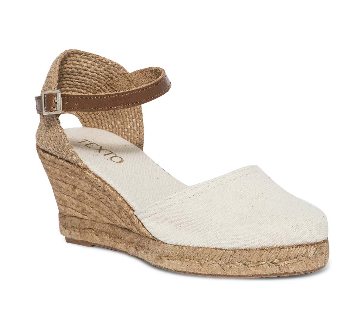 Espadrille compensée écrue