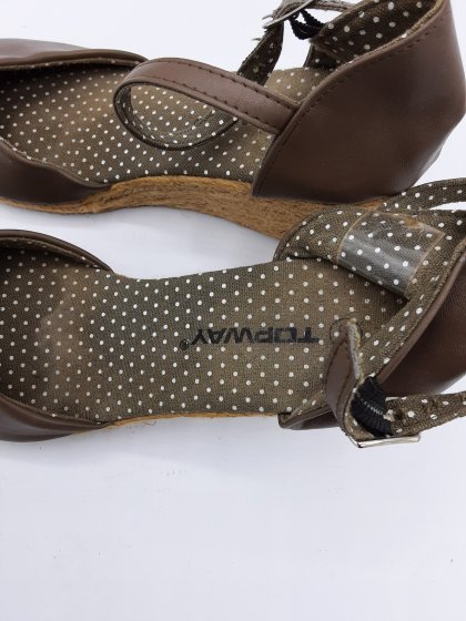 espadrilles taupe marque topway de seconde main