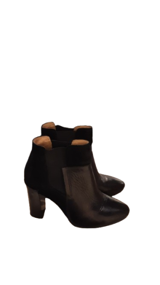 bottines secondes mains tres bon etat noir bi matieres pointure 37