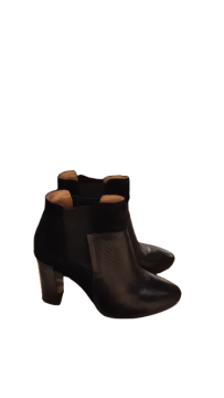 bottines secondes mains tres bon etat noir bi matieres pointure 37