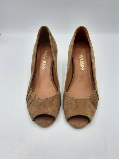 Open-toe ENZO VERSINI taupes de seconde main