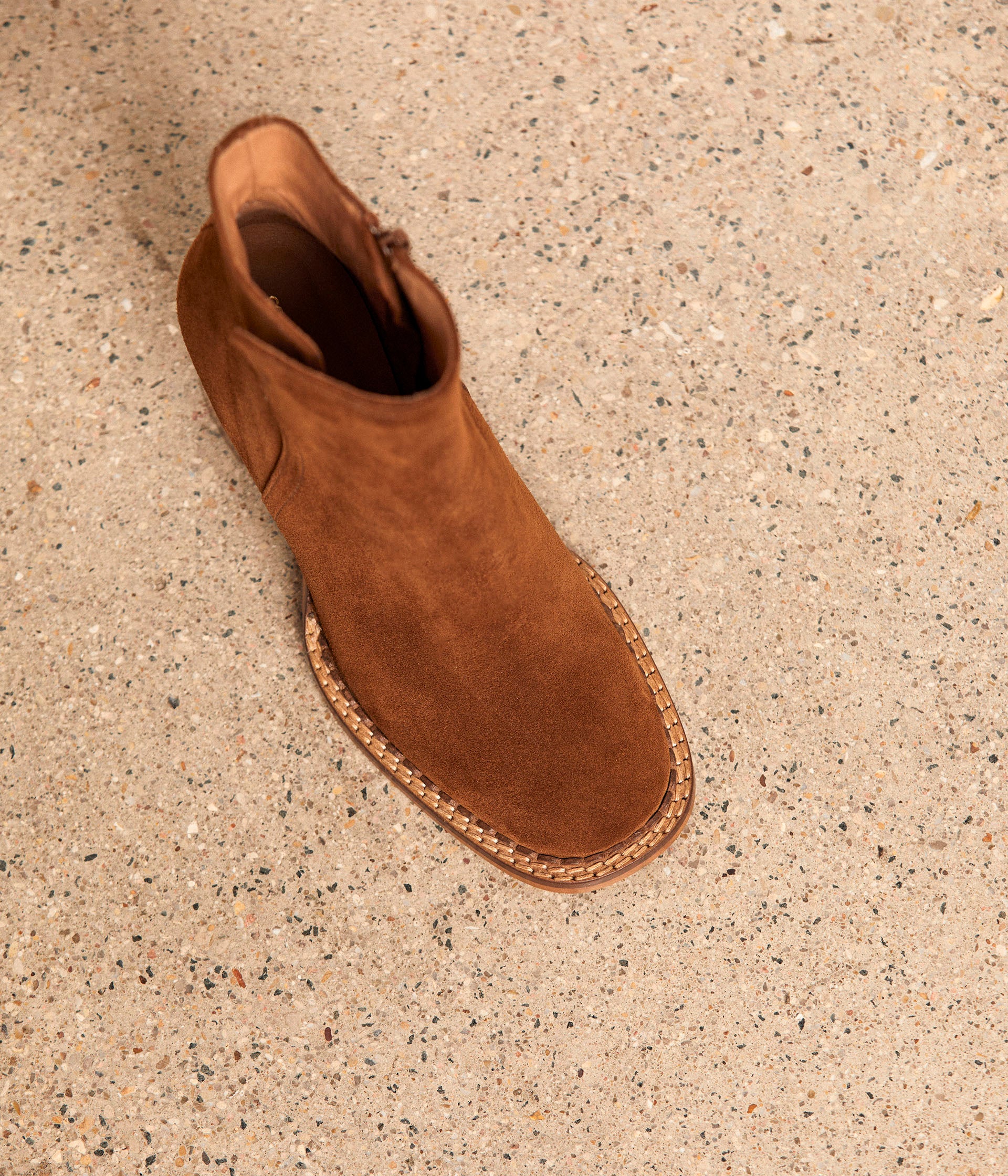 BOOTS À TALON REBELLE COGNAC