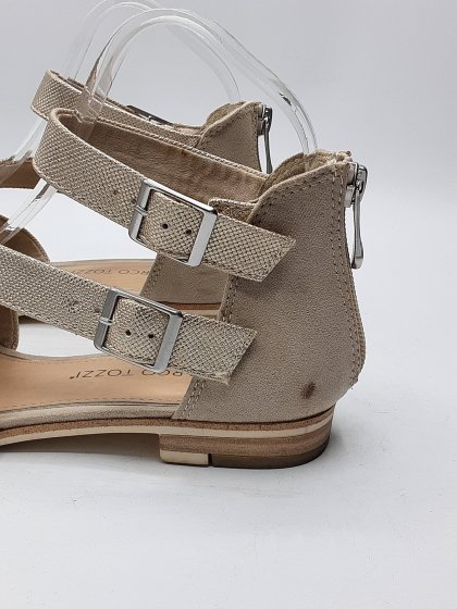 Nu-pieds marco Tozzi beige de seconde main
