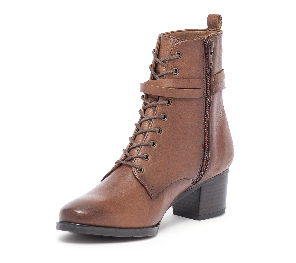Bottine ERAM FLEX cognac en cuir