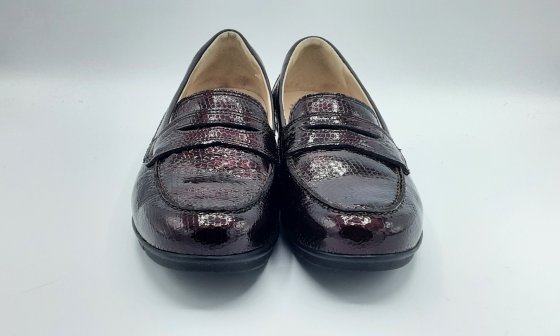 Mocassins en cuir bordeaux de seconde main