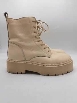 Bottines POELMAN beiges de seconde main