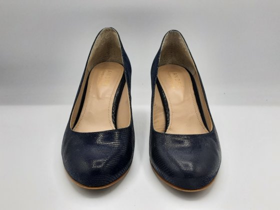 Escarpin marine cuir ANDRE T37 de seconde main