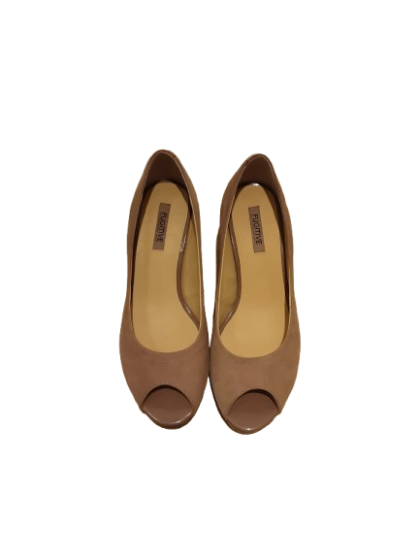 Escarpin open toe nubuck taupe FUGITIVE- T.37 de seconde main