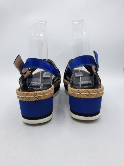 Sandales compensées KESS bleues de seconde main