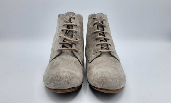 Bottine à lacets taupe de seconde main