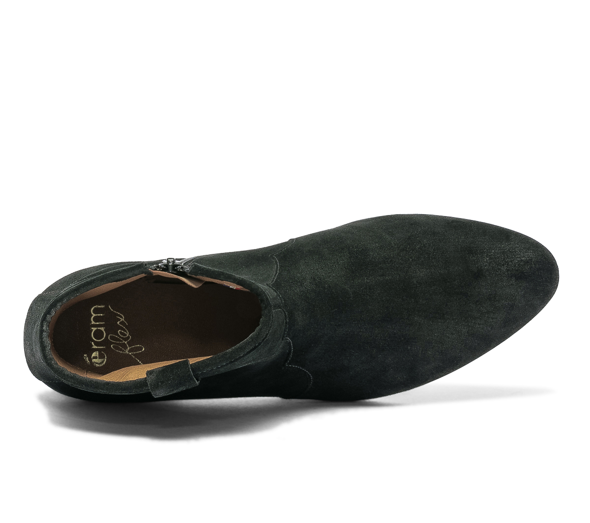 Boots western ERAM FLEX noir en cuir velours éco-conçu