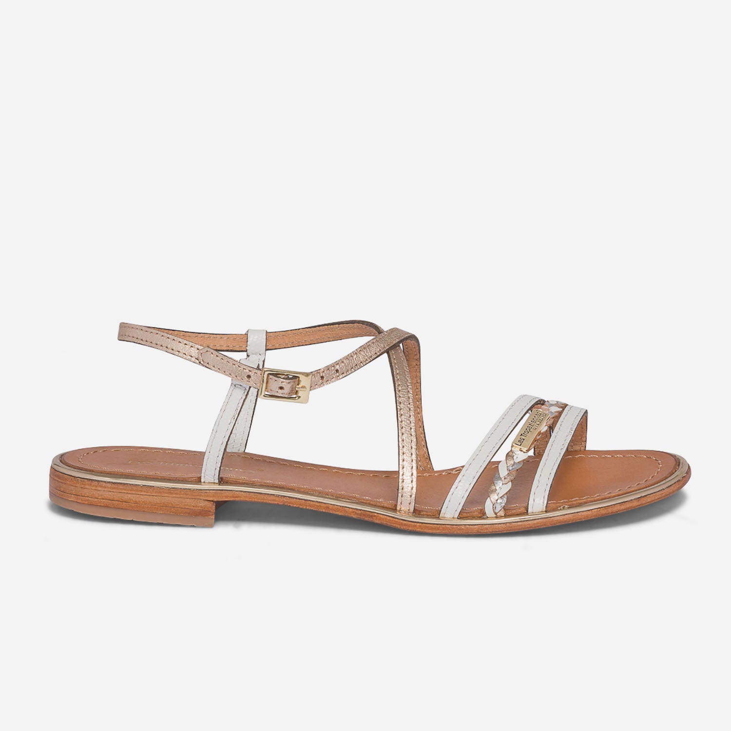Sandales TROPEZIENNES blanches et dorées