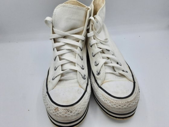 baskets montante converse blanche de seconde main