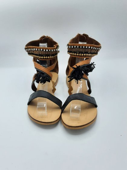 sandales Promod noir et camel de seconde main