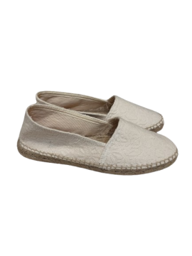 Espadrilles en textile beige brodé - ERAM T38 de seconde main