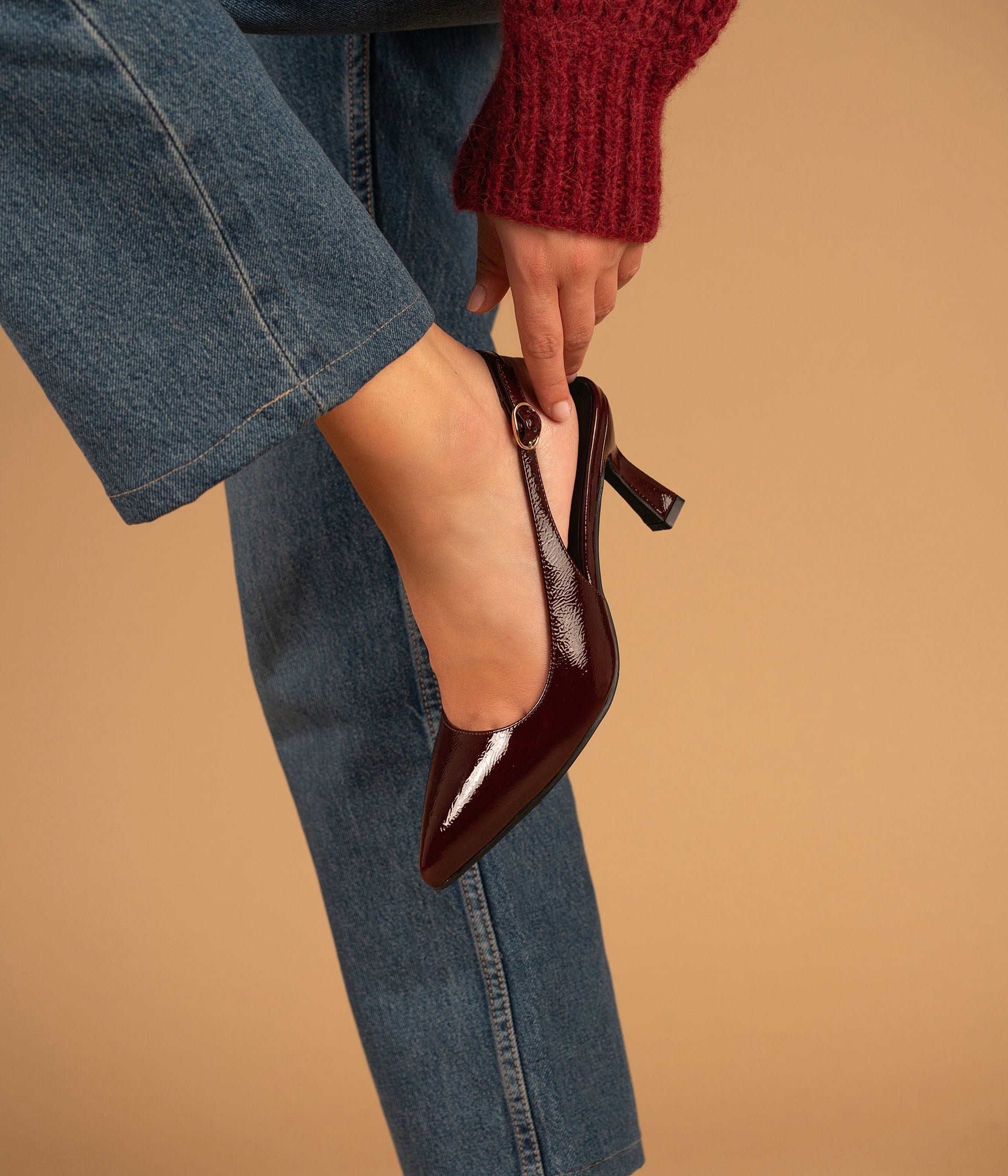 SLINGBACK DELPHIE LIE DE VIN