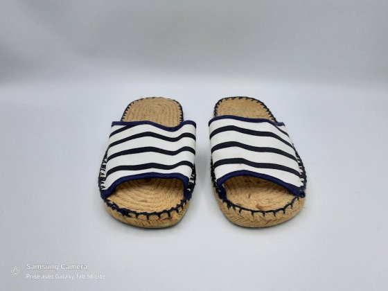 Espadrille basse style mule a rayure T37 de seconde main
