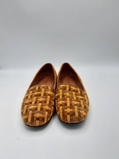 Mocassin What For marron tressée de seconde main