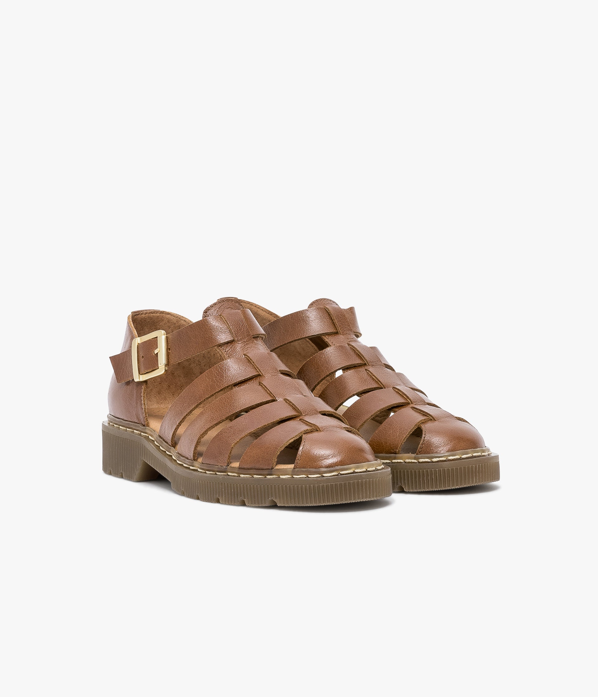 SANDALE CLAP COGNAC
