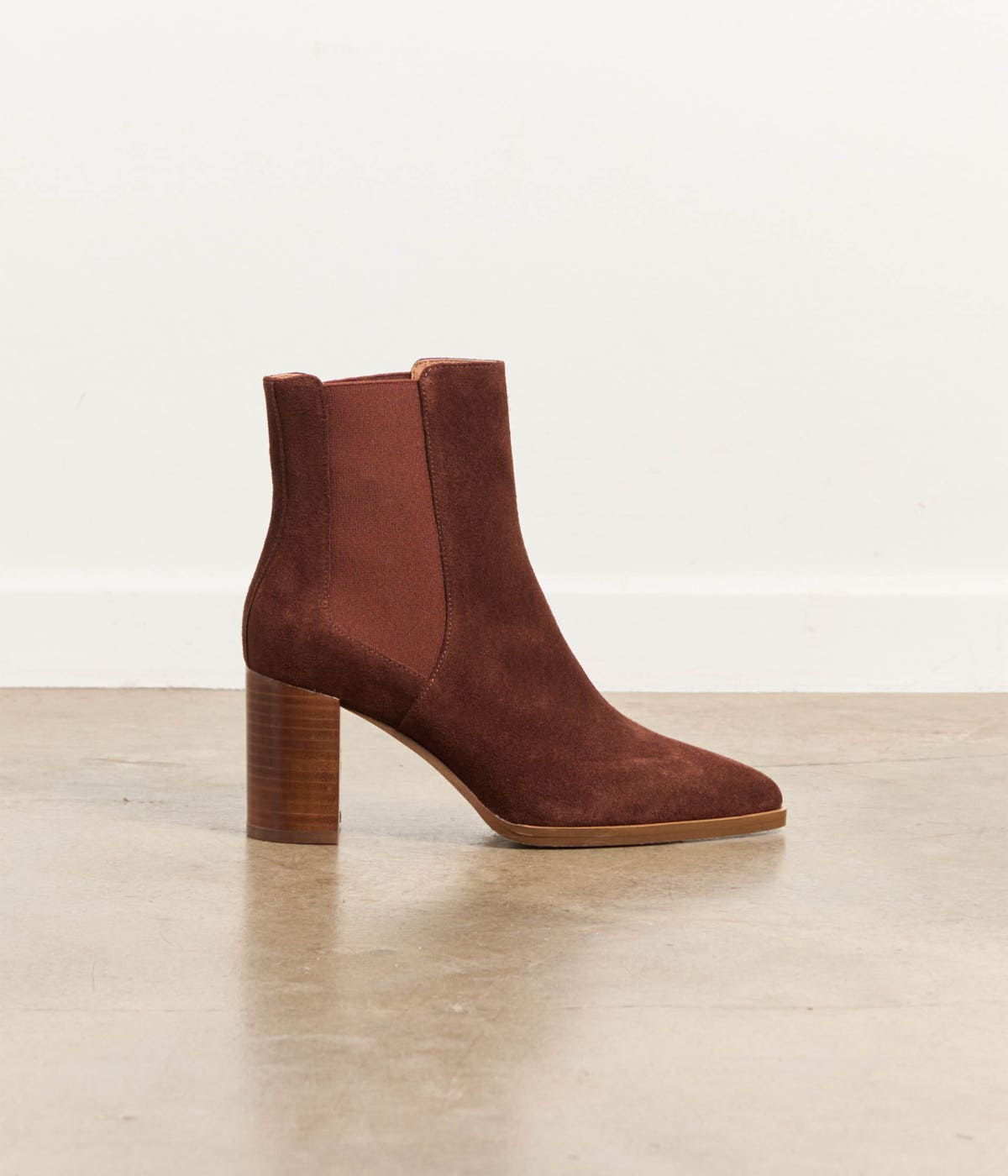 BOOTS À TALON LUDIVINE ACAJOU